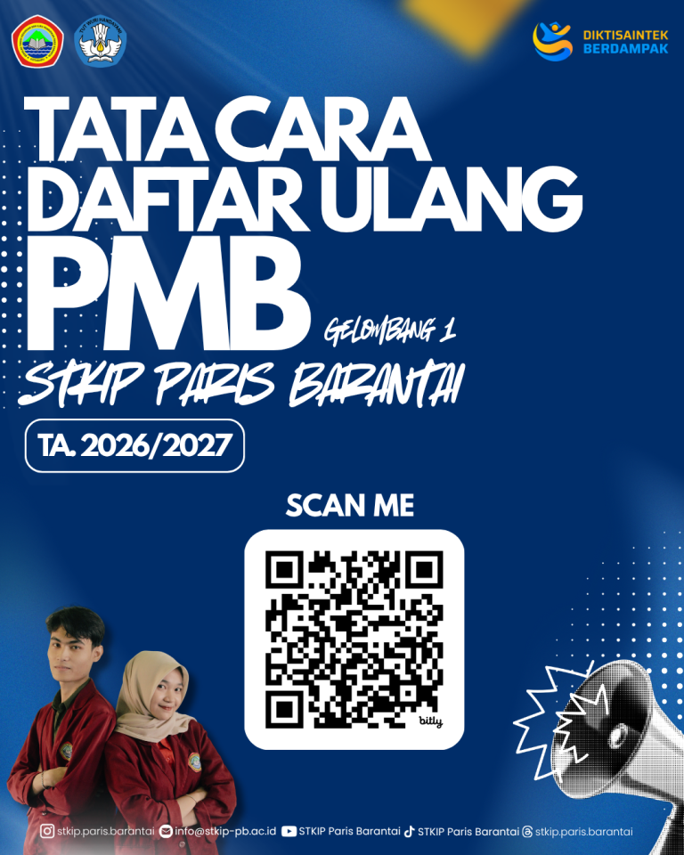 Tata Cara Daftar Ulang PMB Gelombang 1 STKIP Paris Barantai Tahun Akademik 2026/2027